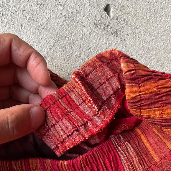 Vintage 60's orange and red midi skirt | size xs/s - Picture 6 of 6